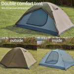 Inflatable Tents for Camping with Stove Jack, 4 Person Easy Setup Blow up Tents for 4 Seasons Waterproof Inflatable Air Tent,Glamping Tent House - Image 2