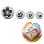 4Pcs/Lot Plum Blossom Flower Plunger Fondant Cutter Sugarcraft Cake Decorating Tools DIY Cookie Stamper Baking Accessories - Image 2