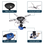 Outdoor Camping Gas Burner | Outdoor Stove 3300W with Igniter | Camping Equipment Portable Kitchen - Image 5