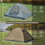 Inflatable Tents for Camping with Stove Jack, 4 Person Easy Setup Blow up Tents for 4 Seasons Waterproof Inflatable Air Tent,Glamping Tent House - Image 5