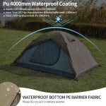 Inflatable Tents for Camping with Stove Jack, 4 Person Easy Setup Blow up Tents for 4 Seasons Waterproof Inflatable Air Tent,Glamping Tent House - Image 3