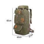 100L Hiking Camping Backpack Canvas Outdoor Mountaineering Bag Men Tactical Travel Hunting Rucksack Fishing Camping Equipment - Image 6