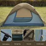 Inflatable Tents for Camping with Stove Jack, 4 Person Easy Setup Blow up Tents for 4 Seasons Waterproof Inflatable Air Tent,Glamping Tent House - Image 4