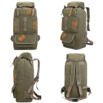 100L Hiking Camping Backpack Canvas Outdoor Mountaineering Bag Men Tactical Travel Hunting Rucksack Fishing Camping Equipment - Image 4