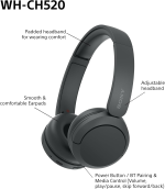 Sony WH-CH520 Wireless Bluetooth On-Ear Headphones - Image 10