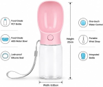 Dog Water Bottle 350Ml Sakura Pink Leak Proof Portable Dog Travel Water Bottle - Image 2